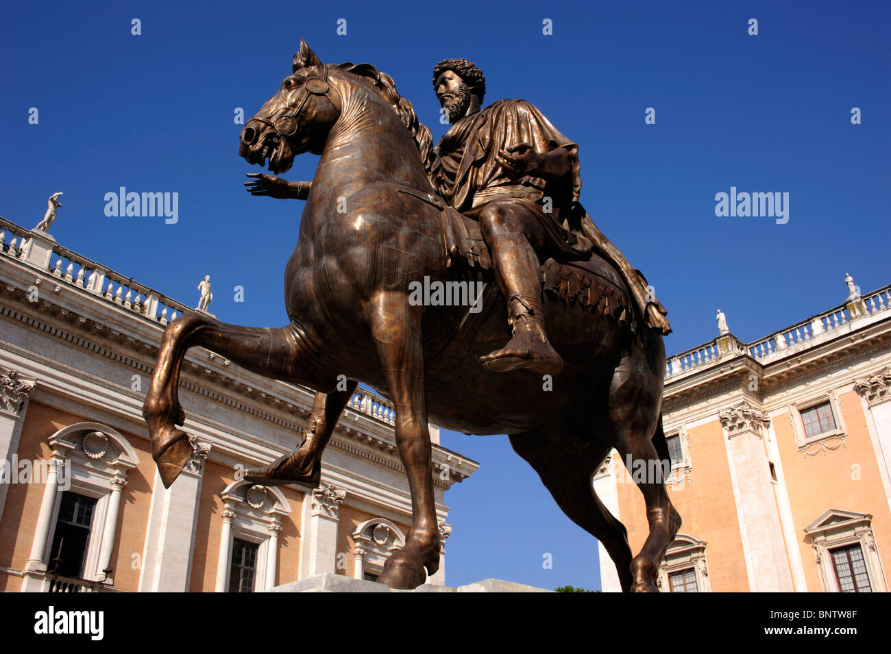 Italy, Rome, Campidoglio, statue of Marcus Aurelius Stock Photo