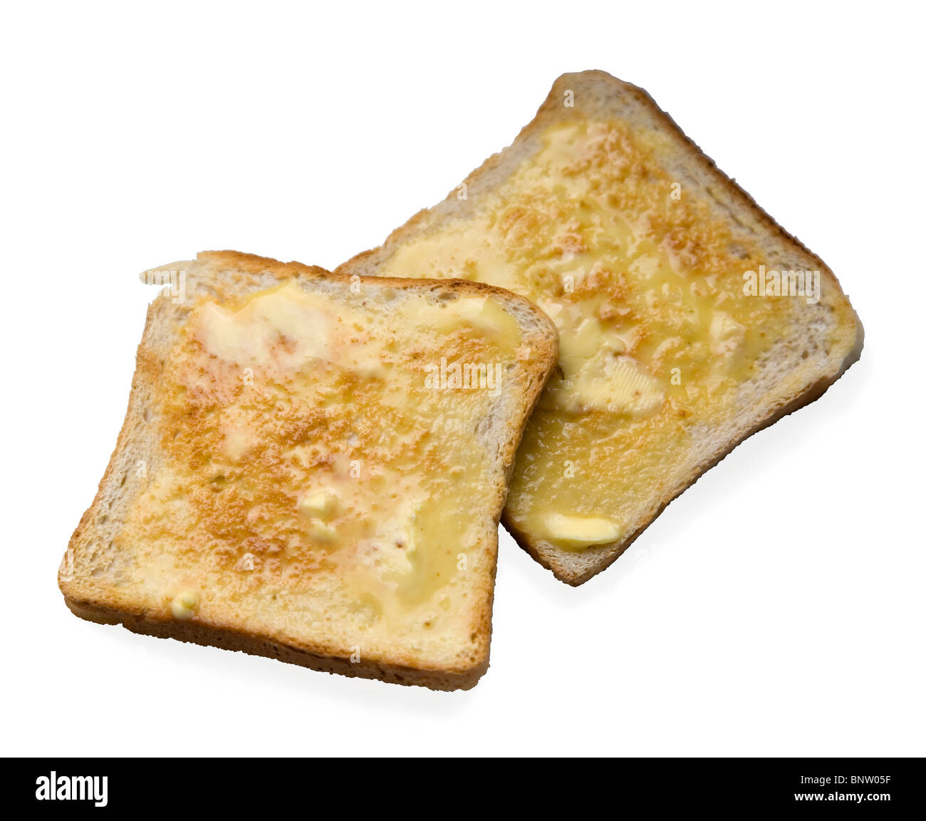 Buttered Toast Stock Photo Alamy