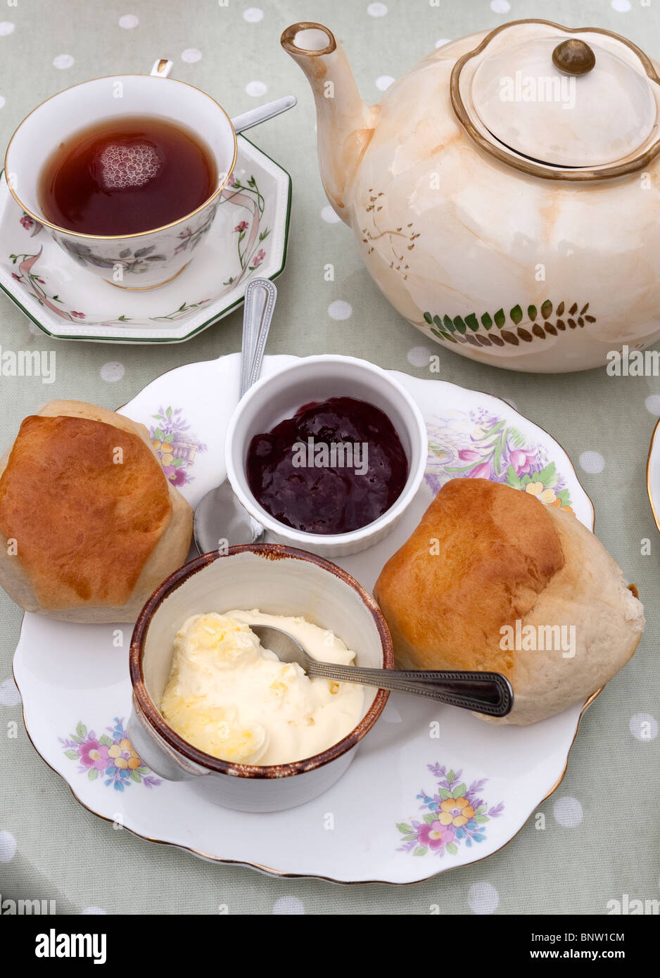 English cream tea Stock Photo Alamy