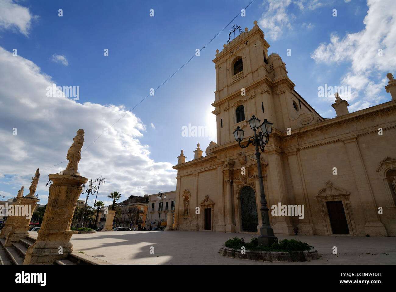 Avola. Sicily. Italy. Chiesa Madre San Nicolo. Stock Photo