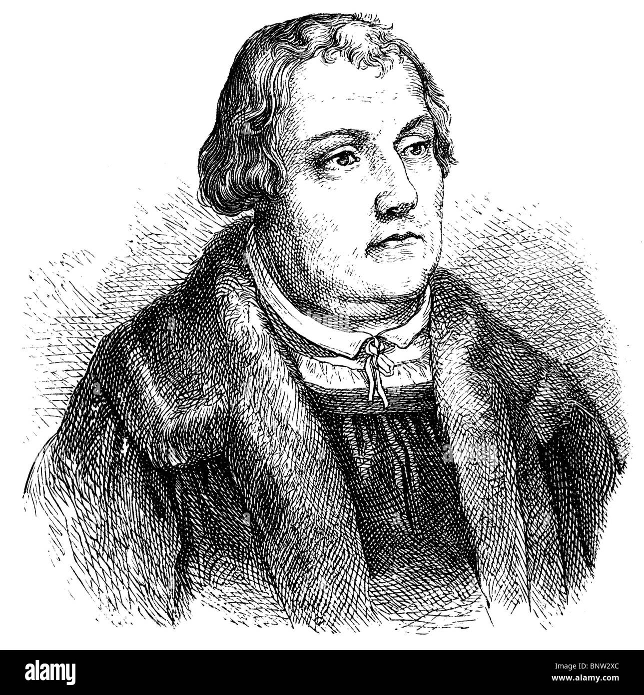 Martin Luther (1483 – 1546), German priest and professor of theology, initiator of the Protestant Reformation Stock Photo