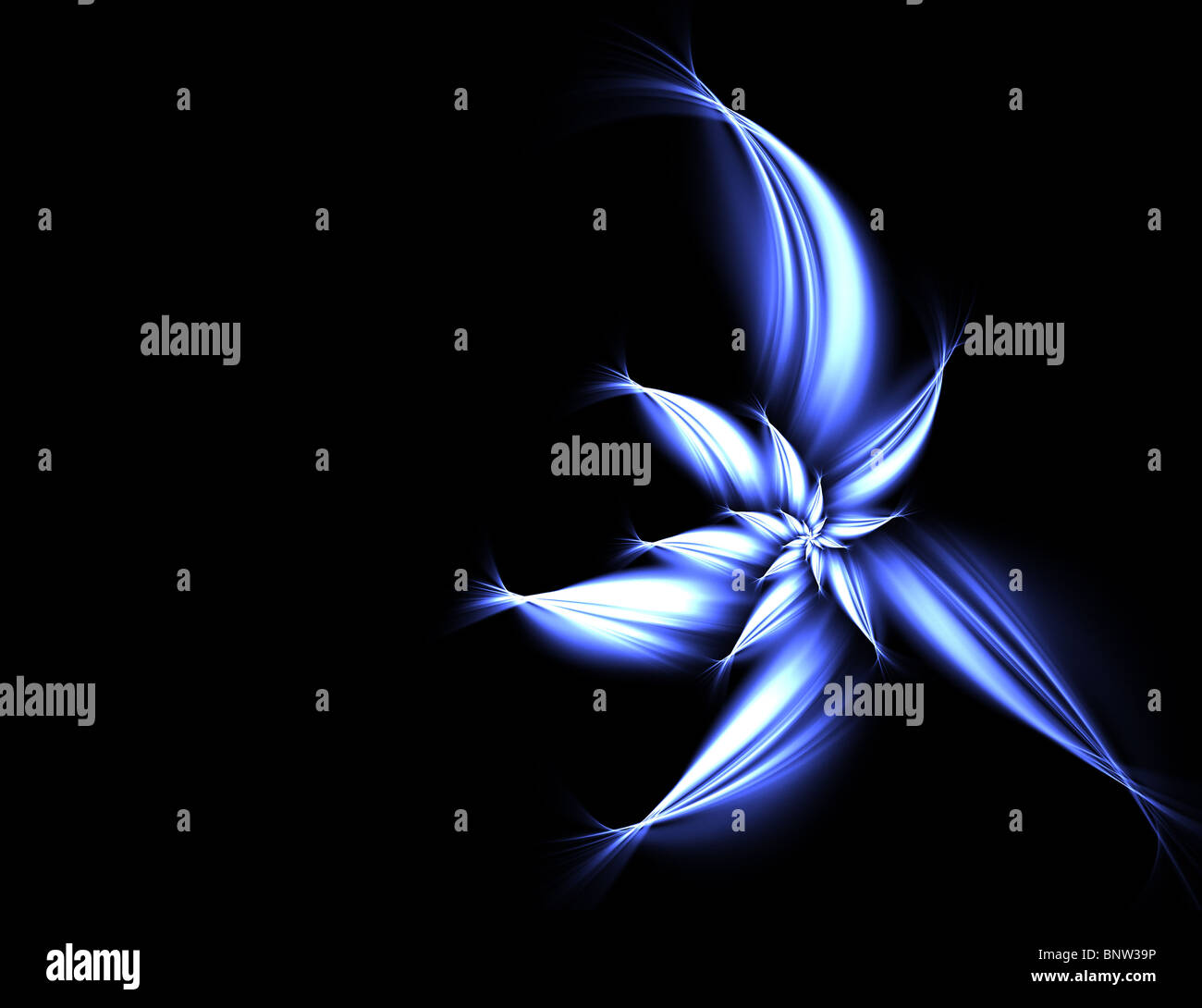 abstract blue flower on white background Stock Photo - Alamy