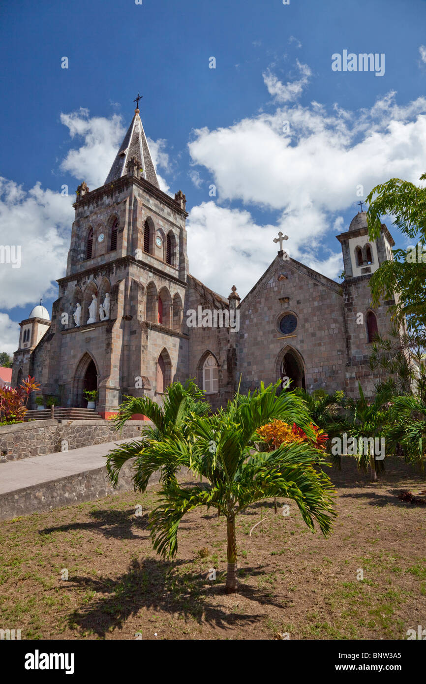 A church in Roseau, Dominica, West Indies. Stock Photo
