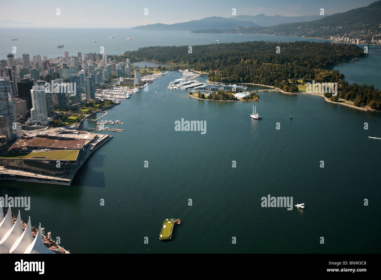 Aerial of Vancouver city in British Columbia, Canada Stock Photo - Alamy