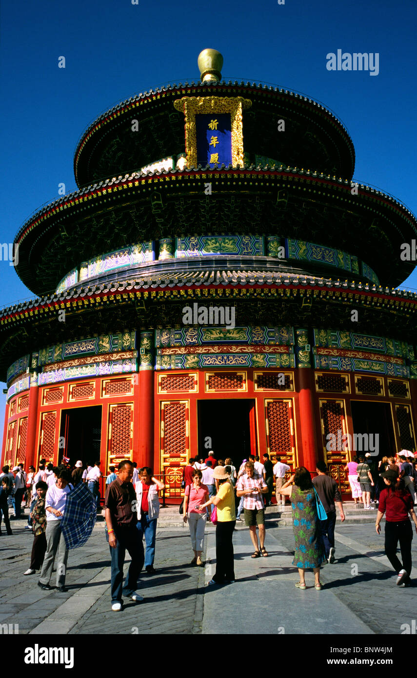 Temple of Heaven Qinan Hall of Prayer for Good Harvests Beijing China UNESCO World Heritage site sightseeing Ming Dynasty travel Stock Photo