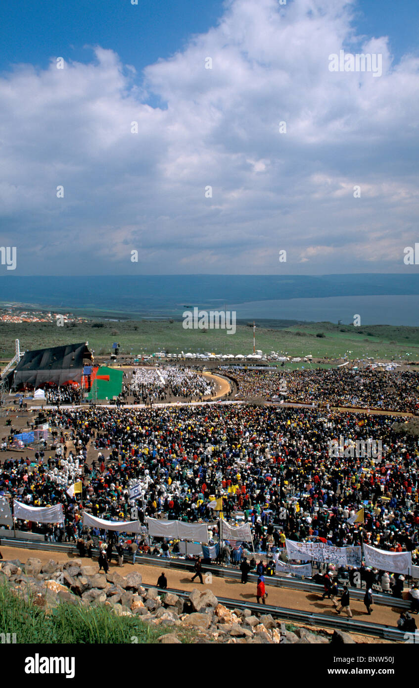 Israel, the Sea of Galilee. Pope John Paul II Sermon 24/3/2000 Stock Photo