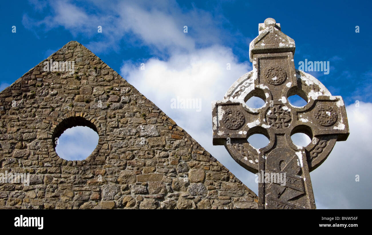 Ruined church near Dolla, Silvermines, North Tipperary, Republic of Ireland Stock Photo
