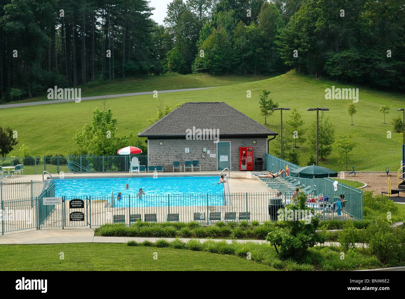 Pool area at Dale Hollow State Resort Park, at Dale Hollow Lake on the
