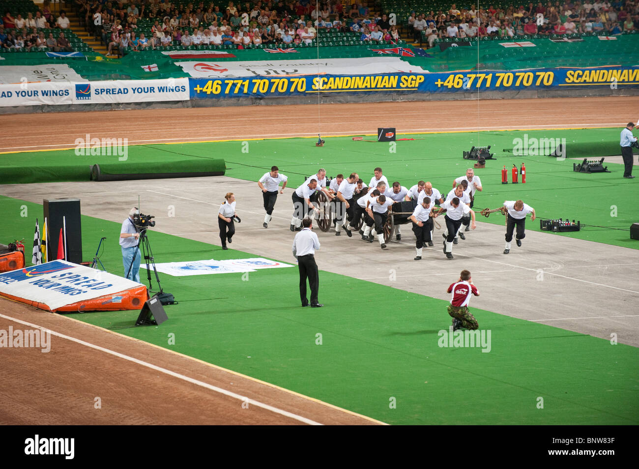 Royal Navy field gun display at the 2010 British Speedway Grand Prix