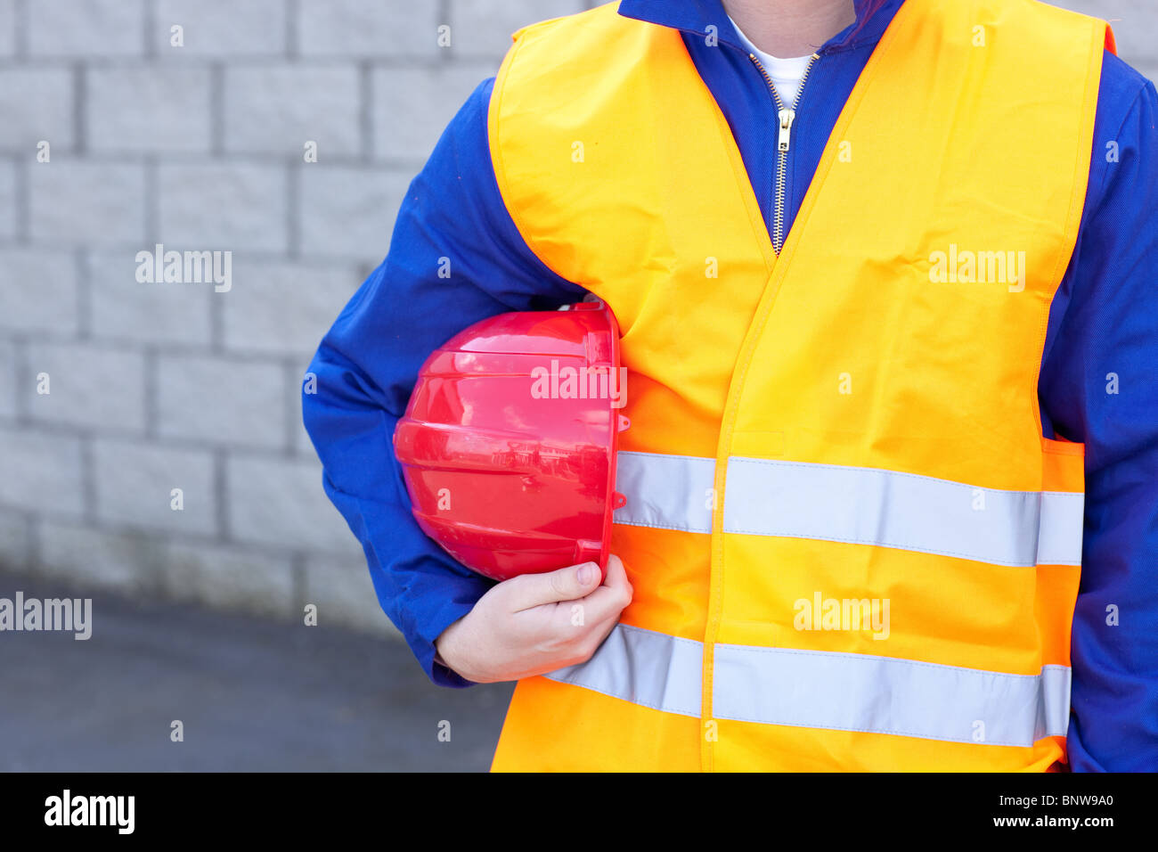 Handsome male engineer standing Stock Photo