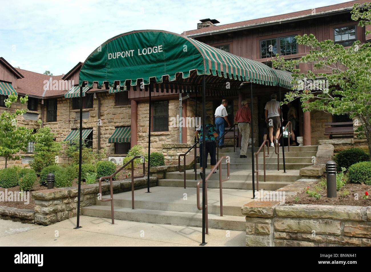 Dupont Lodge at Cumberland Falls State Resort Park, KY. Stock Photo
