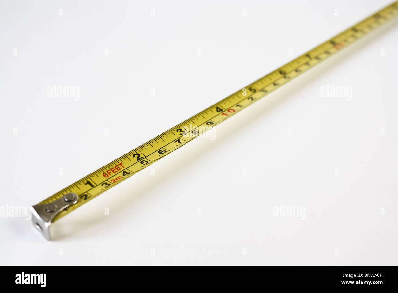 tape measure ruler carpenter foot feet Stock Photo