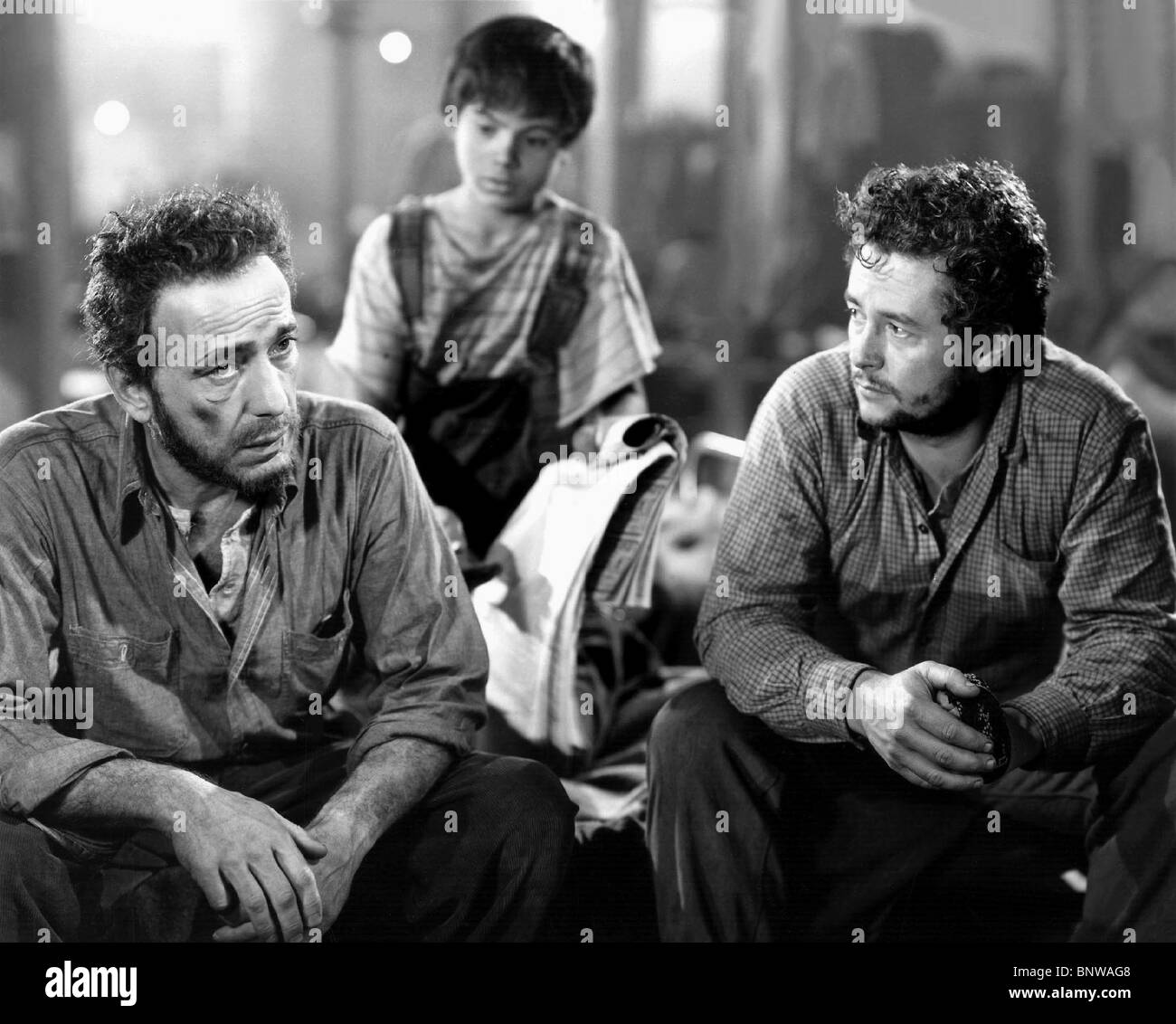 BOGART, HOLT, BLAKE, THE TREASURE OF THE SIERRA MADRE, 1948 Stock Photo