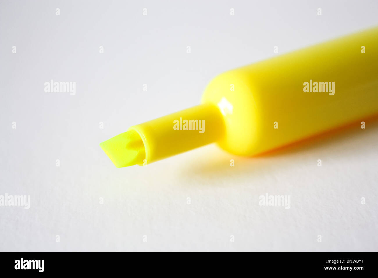 yellow highlighter Stock Photo