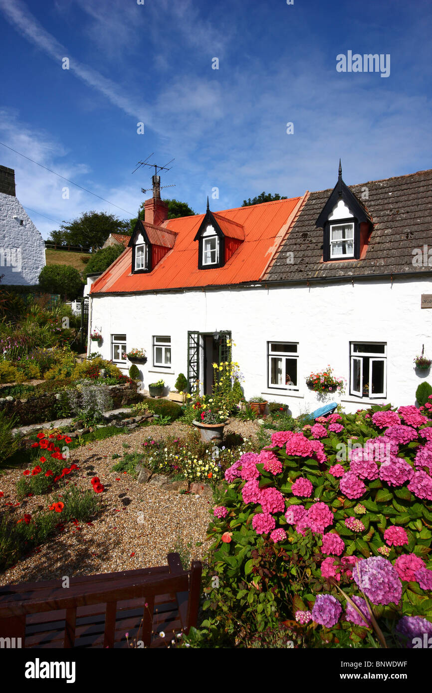 Typical stone houses, made mostly of granite, decorated with lots of