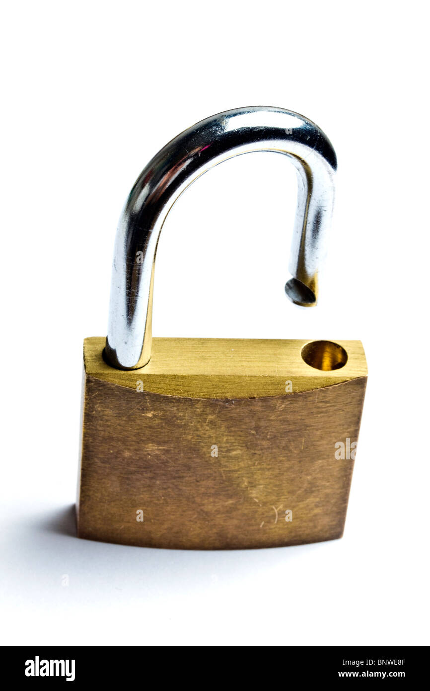 Padlock isolated on white background Stock Photo - Alamy