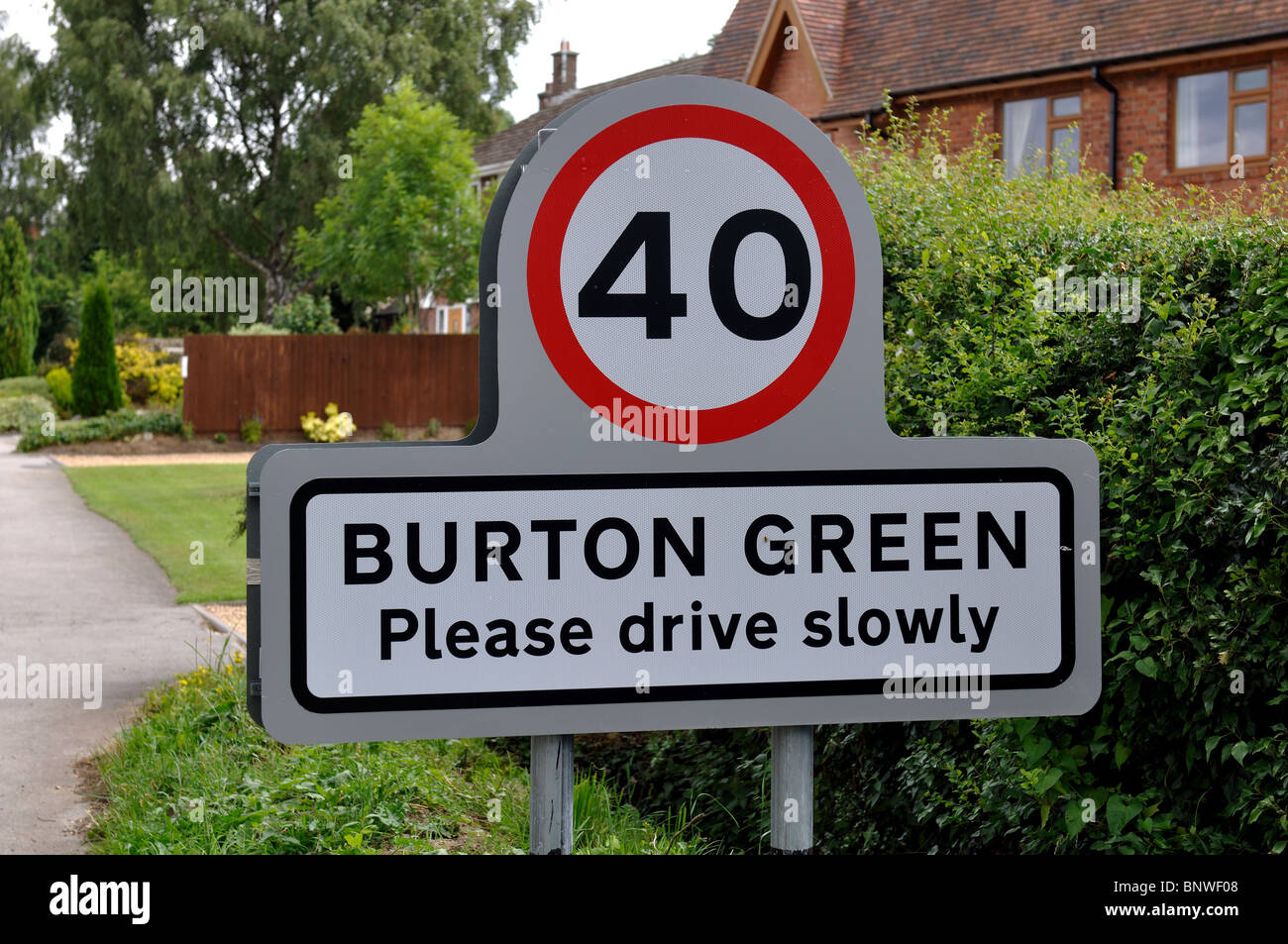 Burton Green village sign, West Midlands, England, UK Stock Photo - Alamy