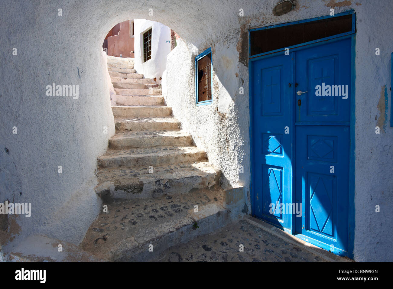 oia ( Ia ) Santorini Town- Greek Cyclades islands - Photos, pictures and images Stock Photo