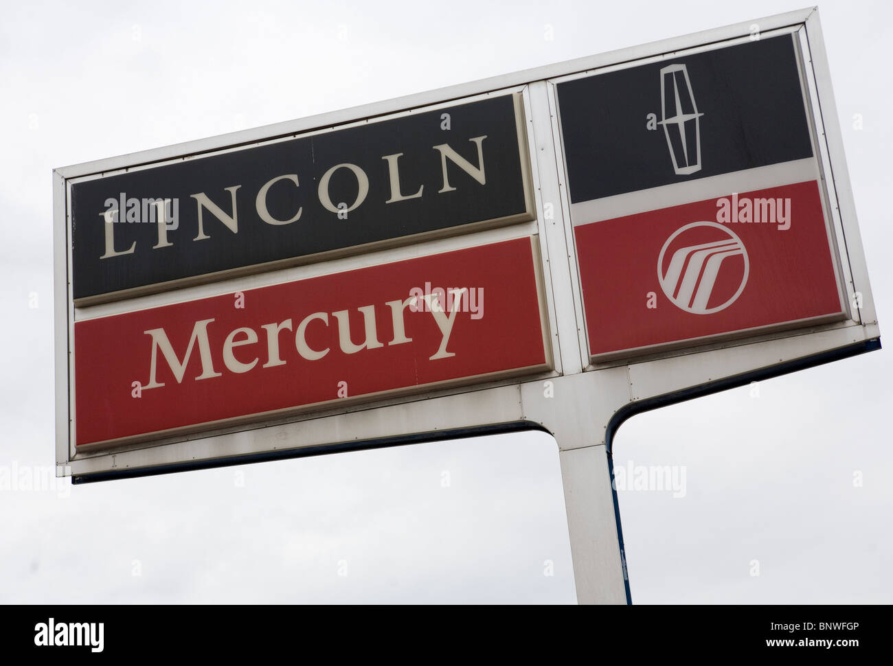 A Mercury car dealership in the process of closing Stock Photo Alamy