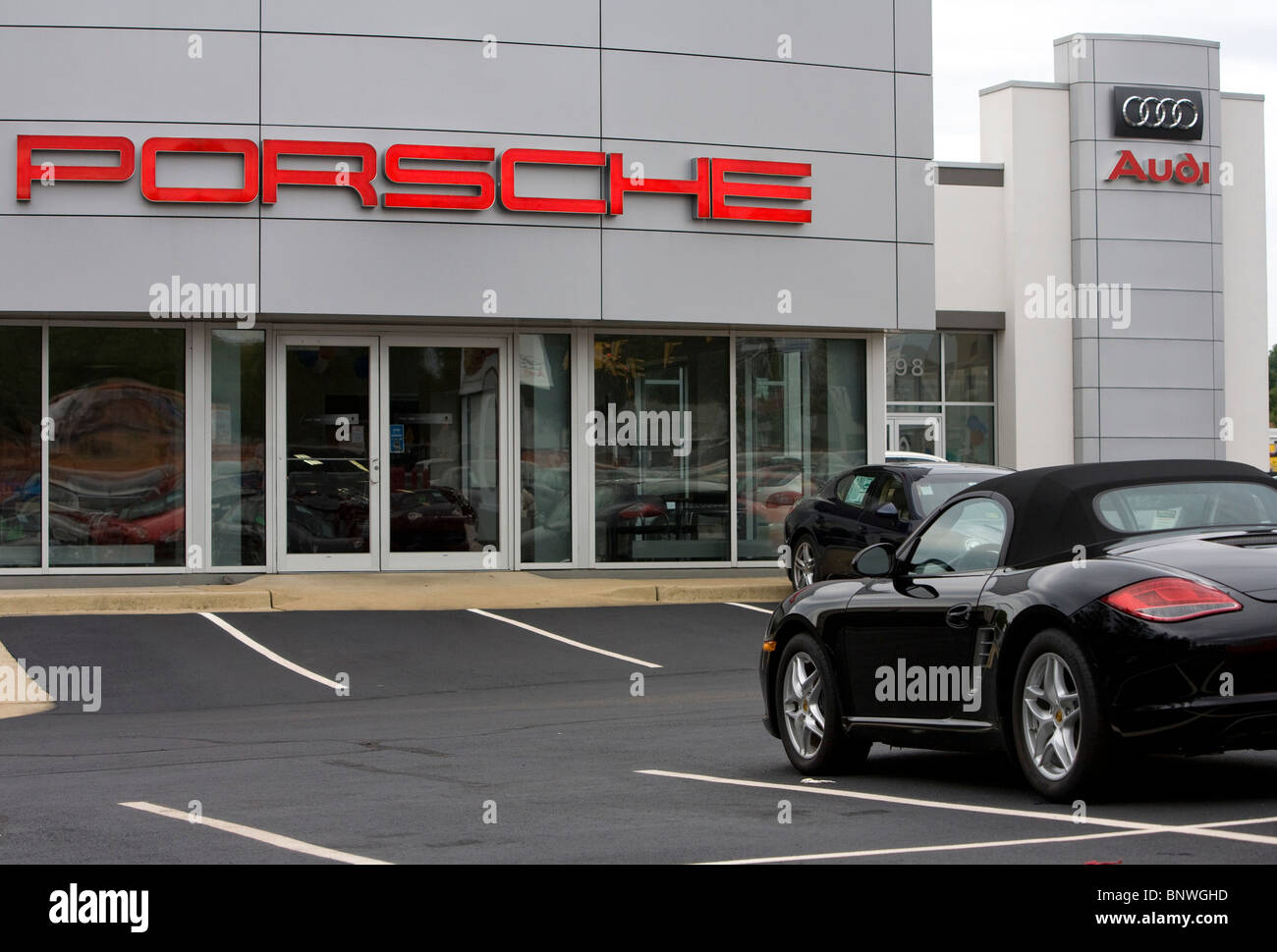 A Porsche and Audi car dealership Stock Photo Alamy