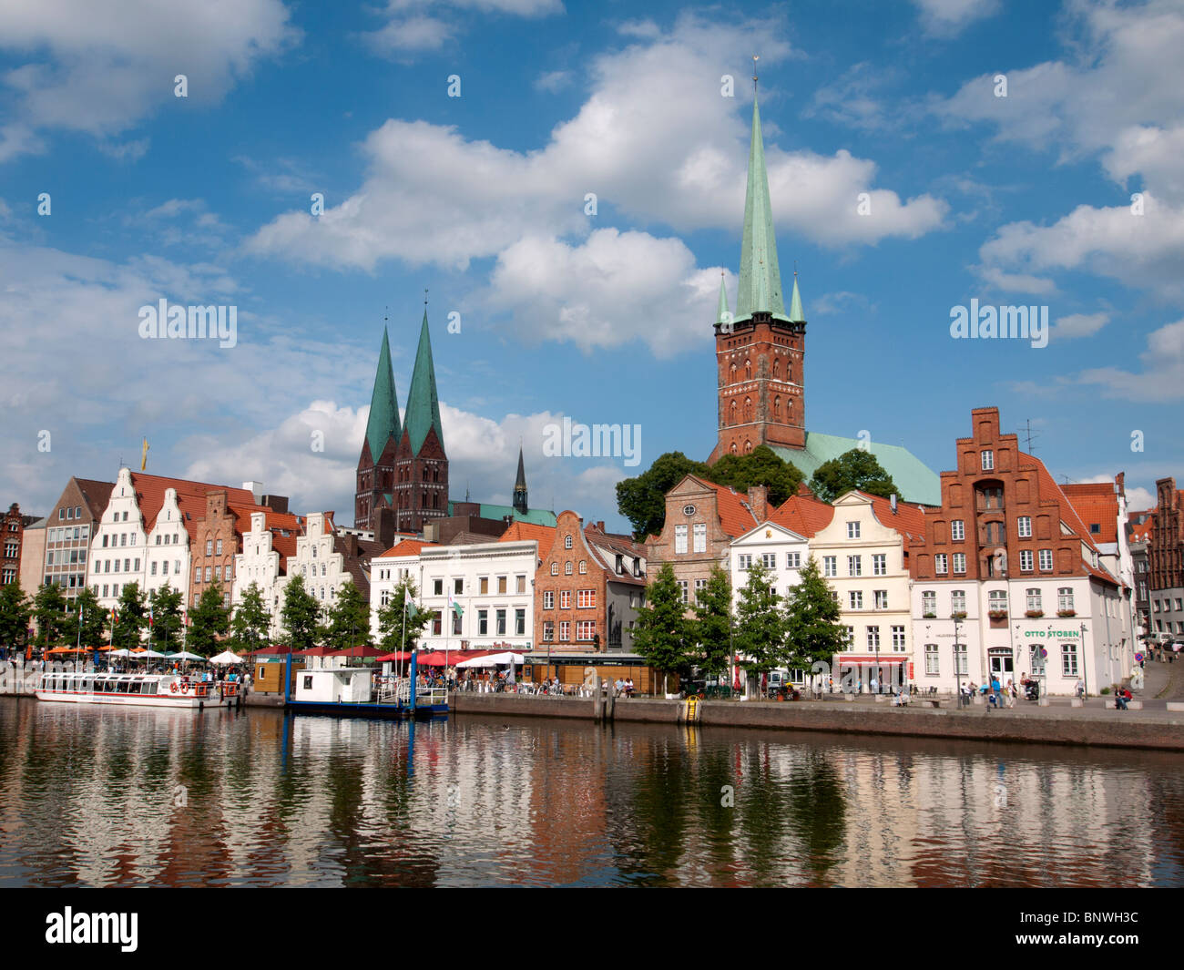 View of historic city of Lubeck in Germany Stock Photo