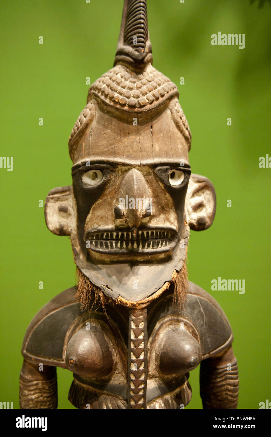 Uli figure from South Seas on display at Ethnological Museum in Dahlem in Berlin Germany Stock Photo