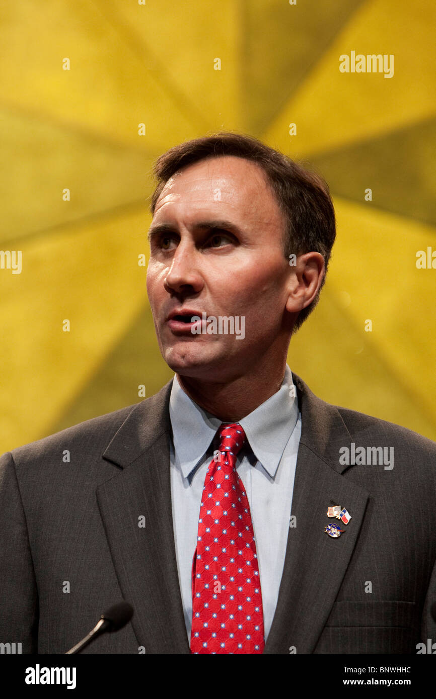Congressman Pete Olson of the 22nd District of Texas speaks at the biannual Texas Republican Convention in Dallas Stock Photo
