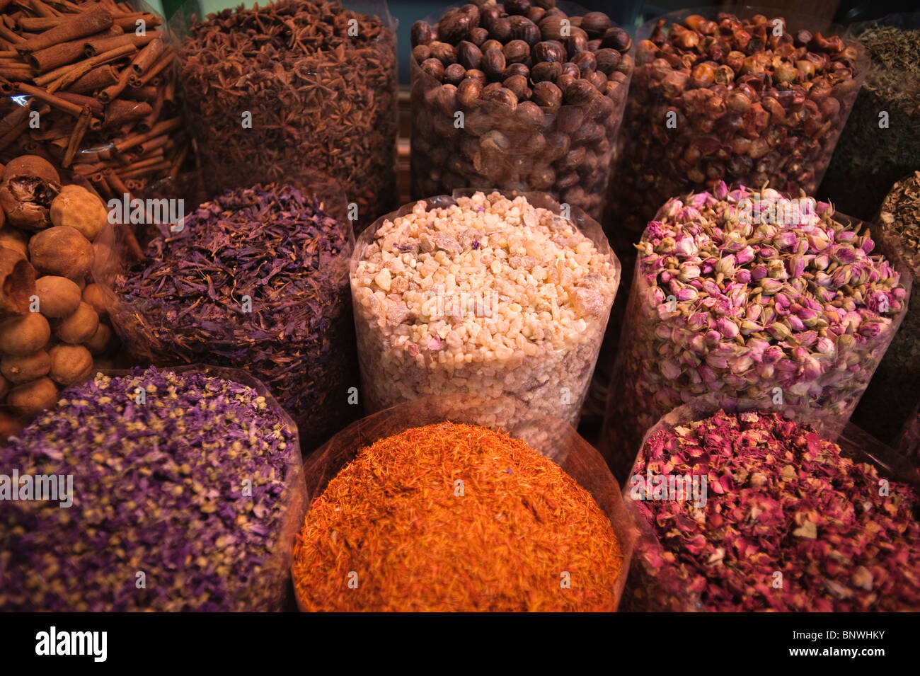 Spice Souk, Dubai, United Arab Emirates, Asia Stock Photo