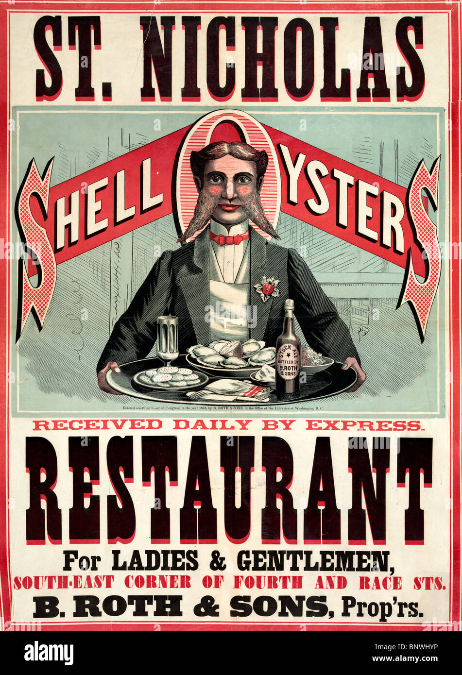 St. Nicholas Restaurant. Shell oysters received daily by express ...
