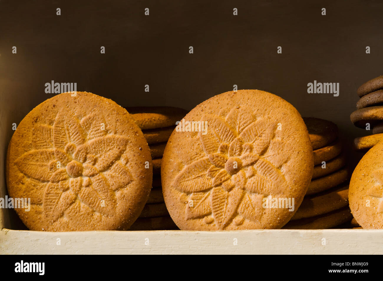 Belgium, Brussels, Specialty biscuits Stock Photo