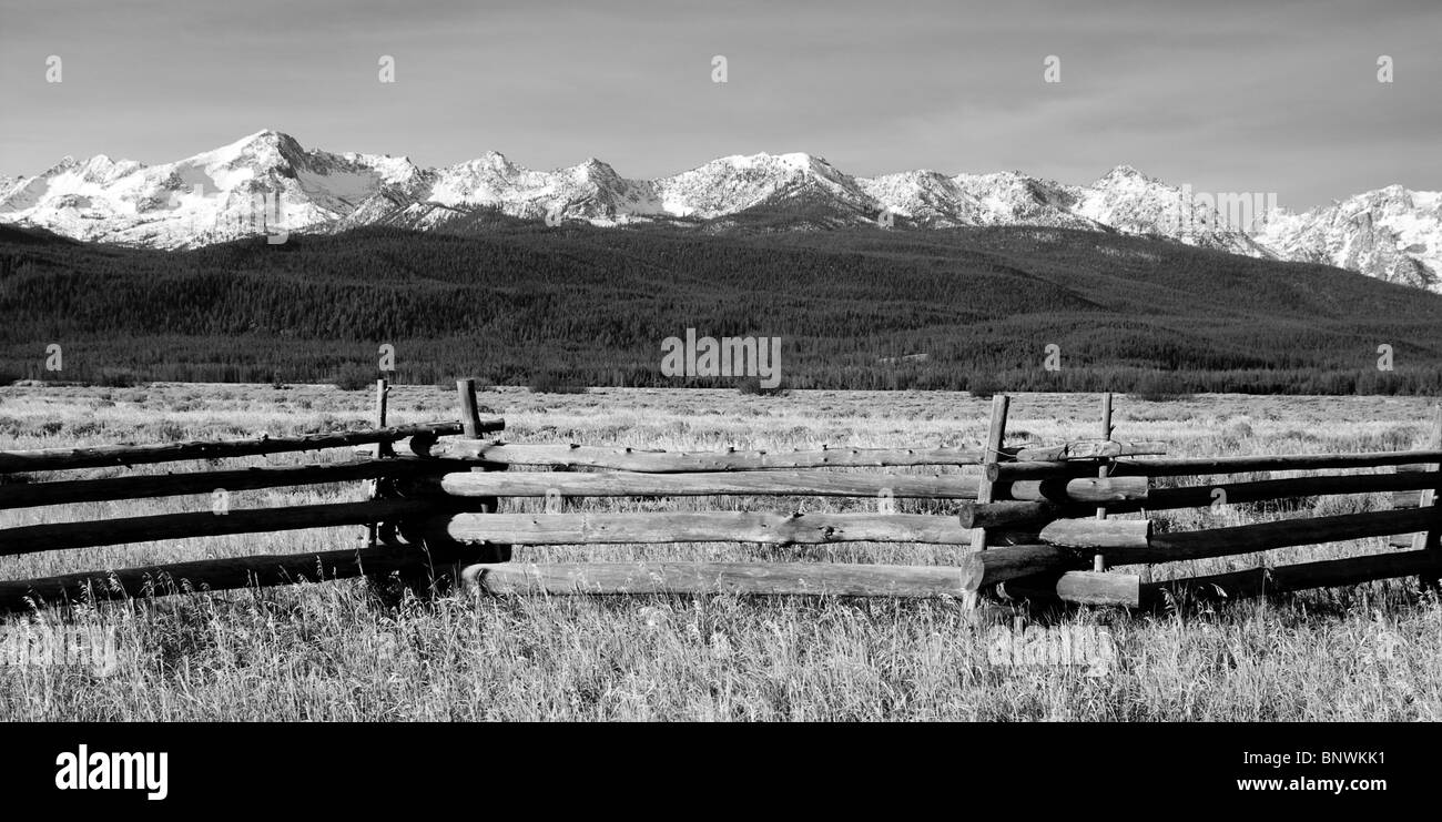Sawtooth Mountain Range Sun valley Idaho USA North America Stock Photo