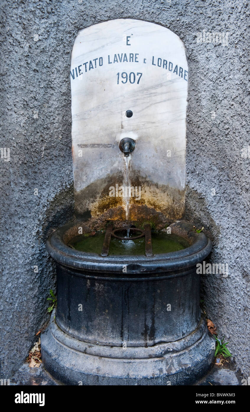 1907 fountain Varenna Lombardy Italy Stock Photo