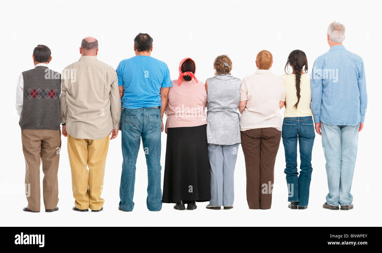 Rear view group in Cut Out Stock Images Pictures Alamy