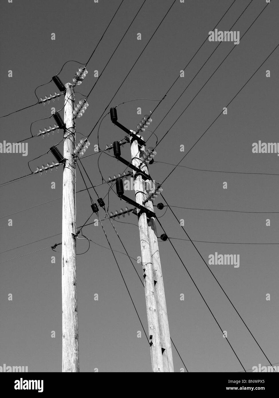 Power lines UK Stock Photo Alamy