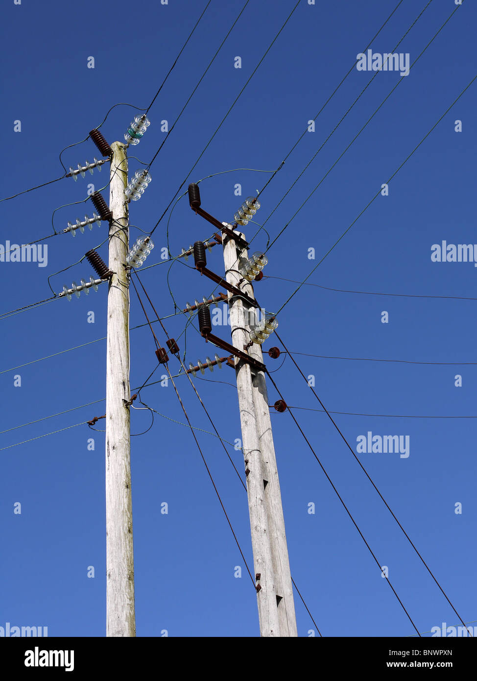Power lines UK Stock Photo Alamy