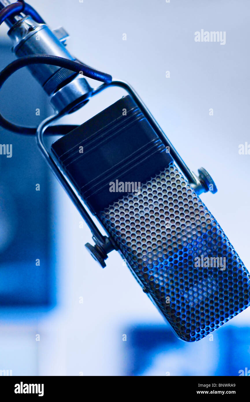 Audio recording microphone Stock Photo Alamy