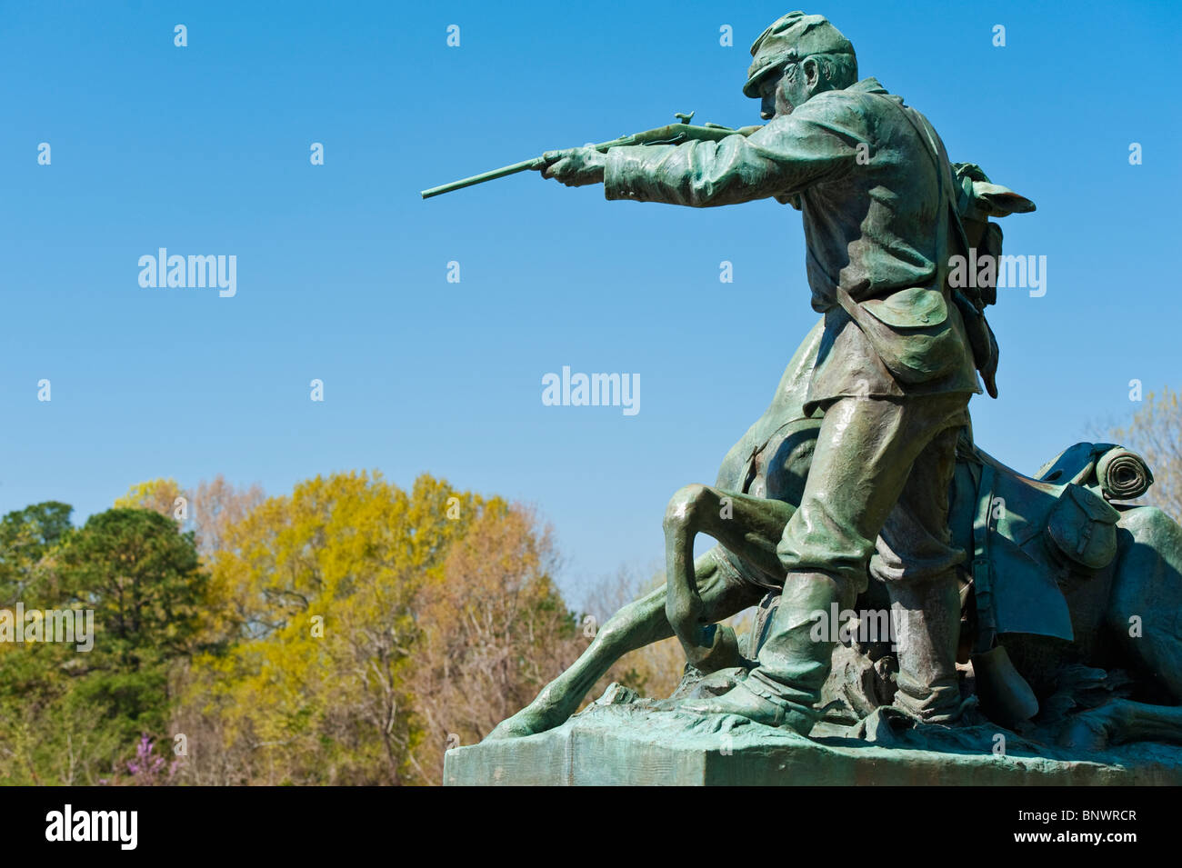Statue of union soldier at Vicksburg National Military Park Stock Photo
