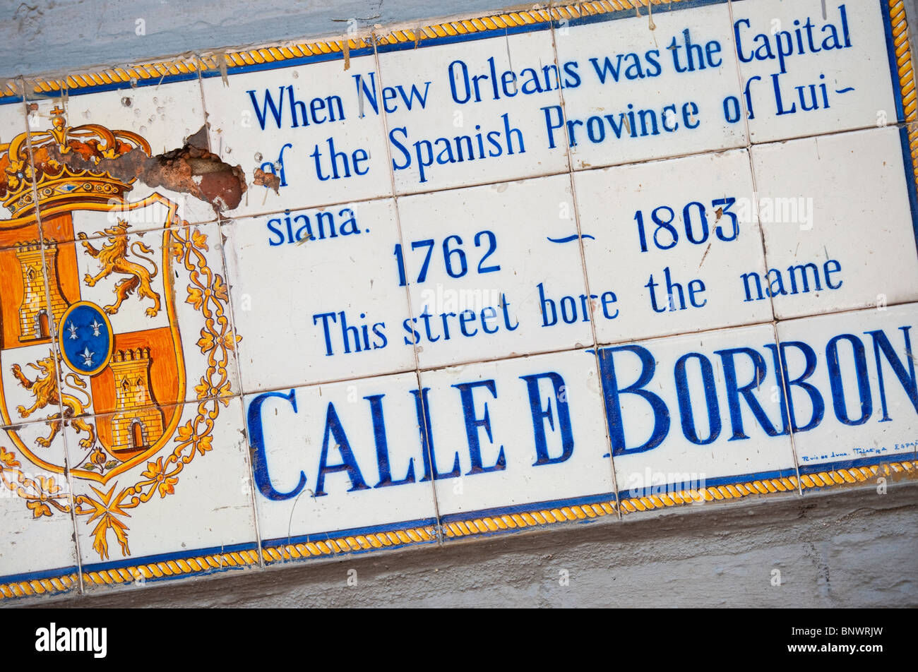 Spanish tile street sign Stock Photo Alamy