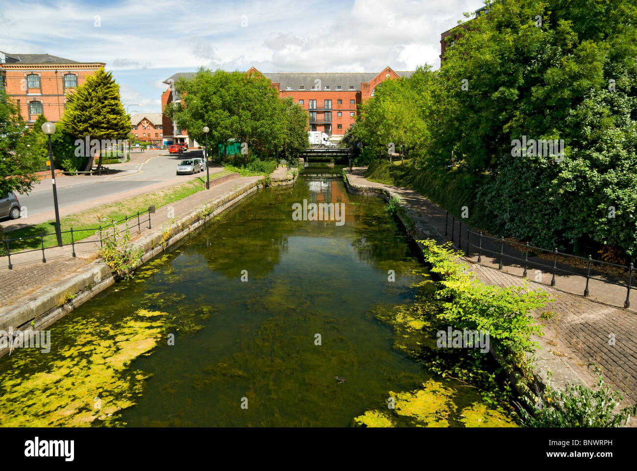Canal Tyndall Street Industrial Estate known as Little Venice,  Cardiff, South Wales, UK. Stock Photo