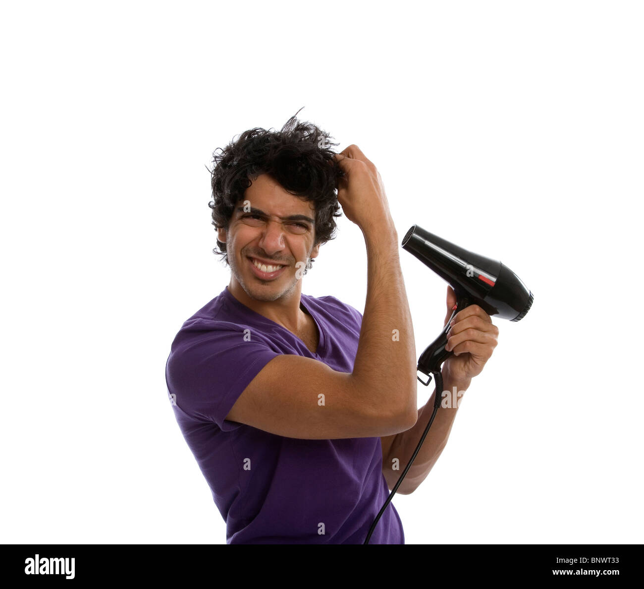 Man blow drying hair hi-res stock photography and images - Alamy Man blow drying hair hi-res stock photography and images - Alamy