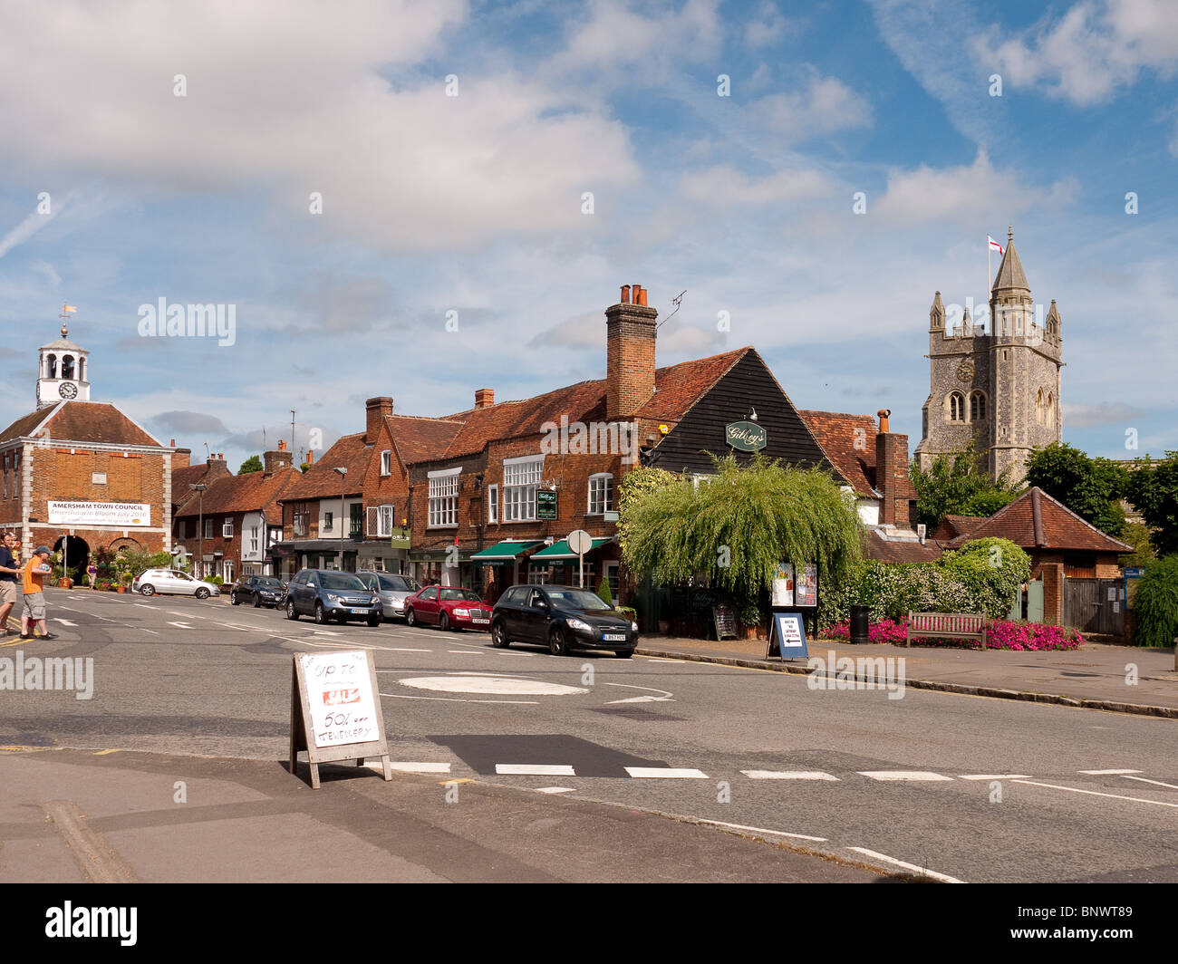 View along High Street in Old Amersham, Bucks, UK Stock Photo Alamy