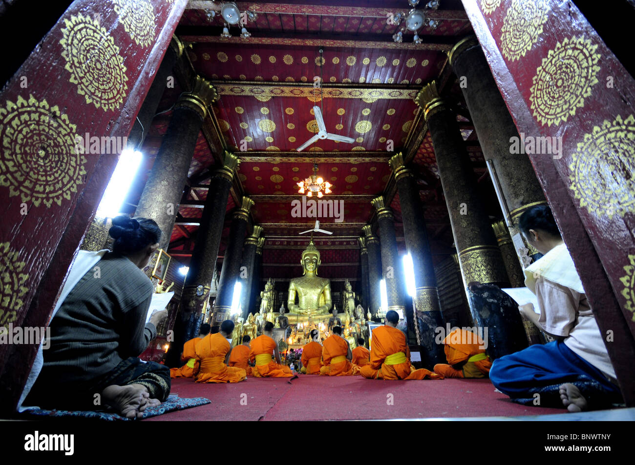 Buddhist prayer Stock Photo