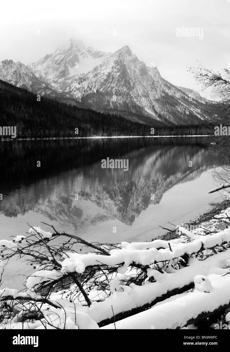 lake stanley sawtooth mountains idaho Stock Photo