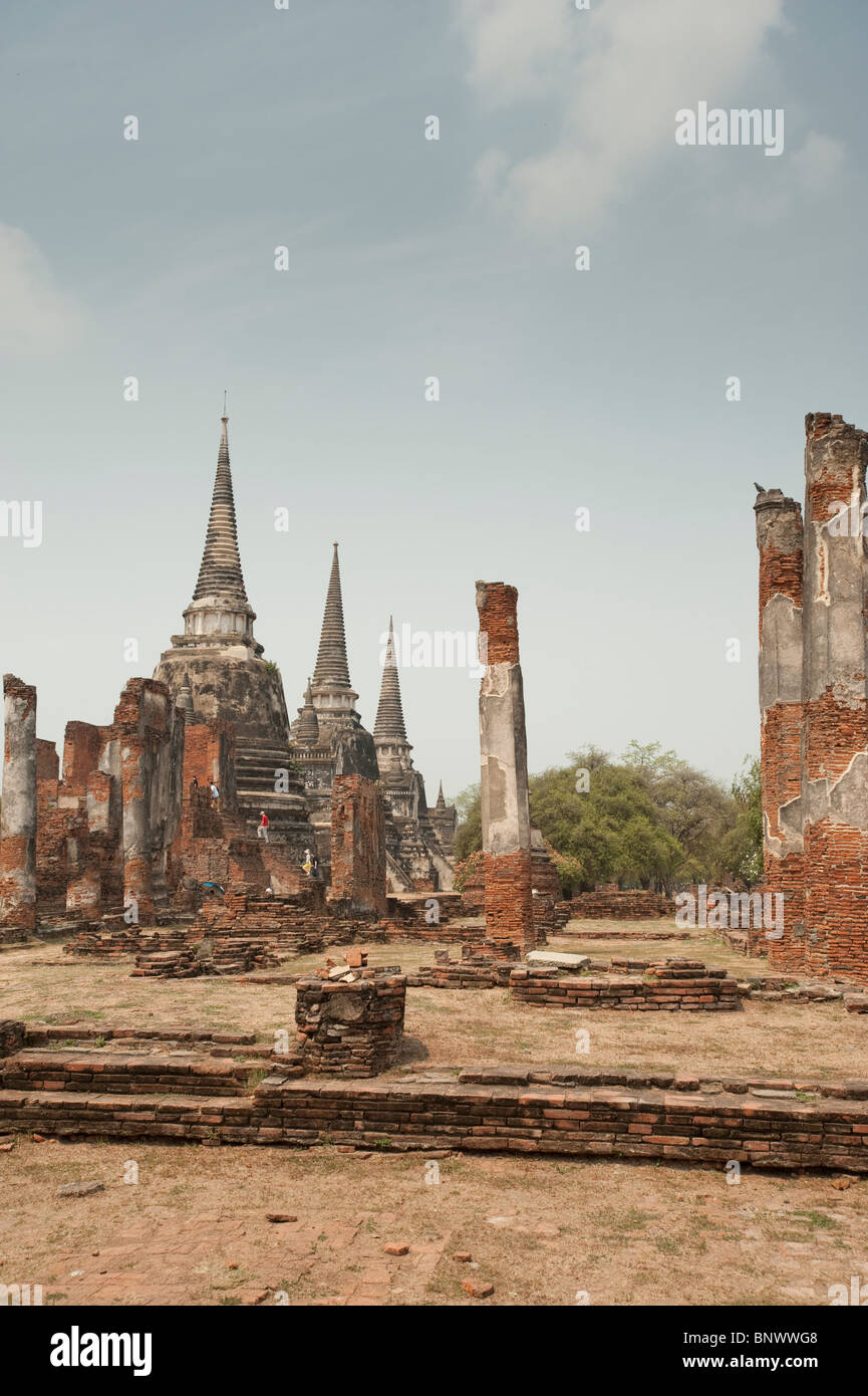 Wat Phra Si Sanphet, Ayutthaya, Ayutthaya Province, Thailand, Asia Stock Photo