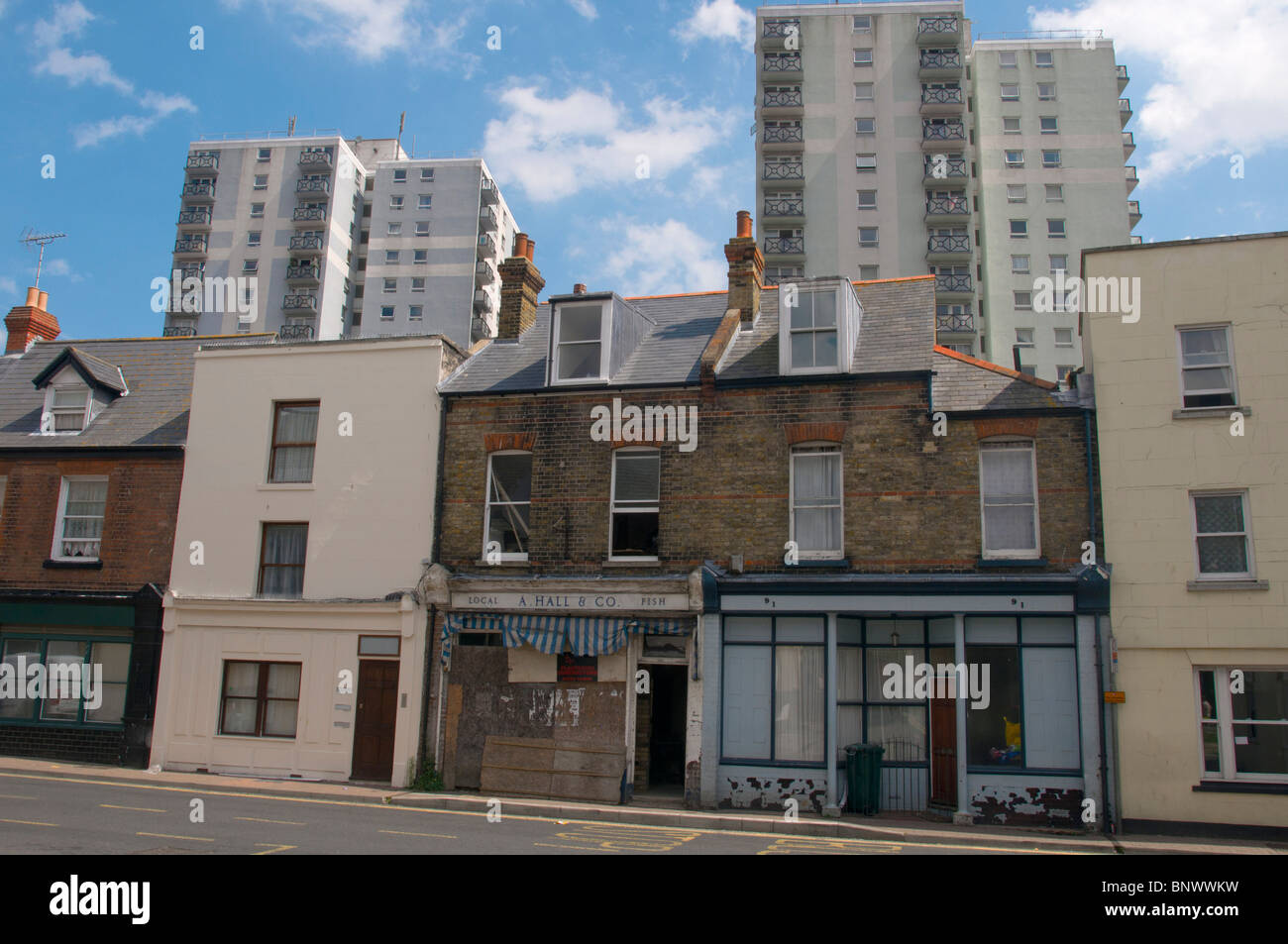 boarded up property kings street ramsgate kent england uk Stock Photo