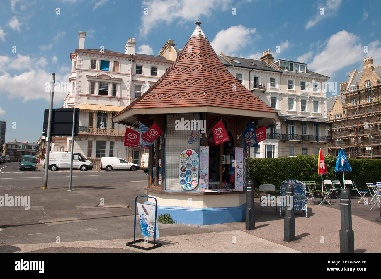 ice cream and drinks booth seller ramsgate kent england uk Stock Photo Alamy