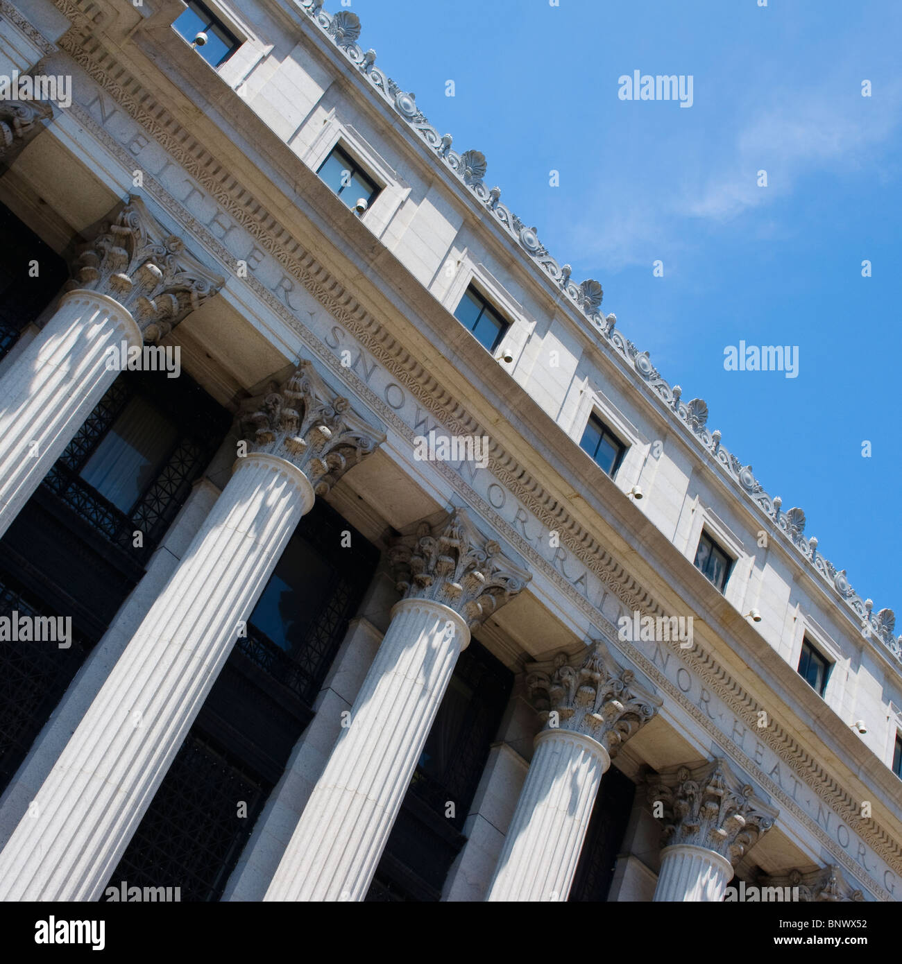 Architecture post office new york city historical hi res stock
