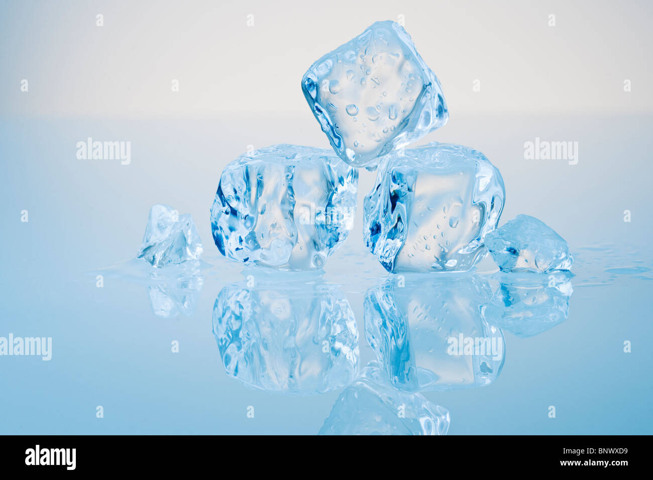 Cubes of melting ice Stock Photo Alamy