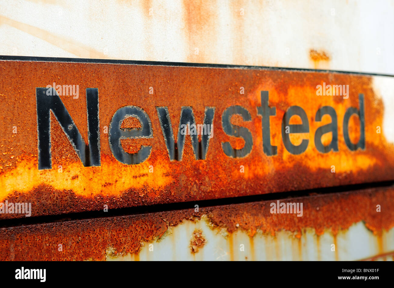 Newstead Railway Station Sign(Robin Hood Line Stock Photo Alamy