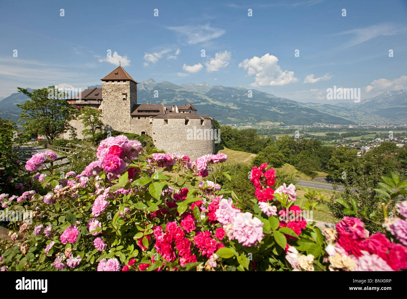 The castle of Vaduz, residence of the Prince of Liechtenstein Stock Photo